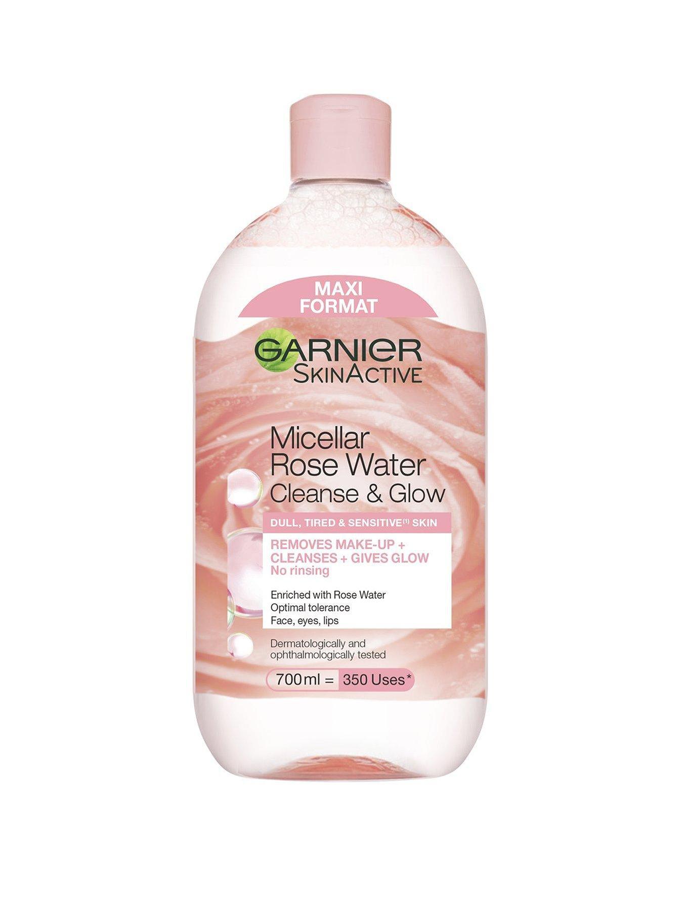 Garnier Micellar Rose Cleansing Water, Glow Boosting Face and Eye Make-Up Remover  &  Cleanser for Dull and Sensitive Skin 700ml