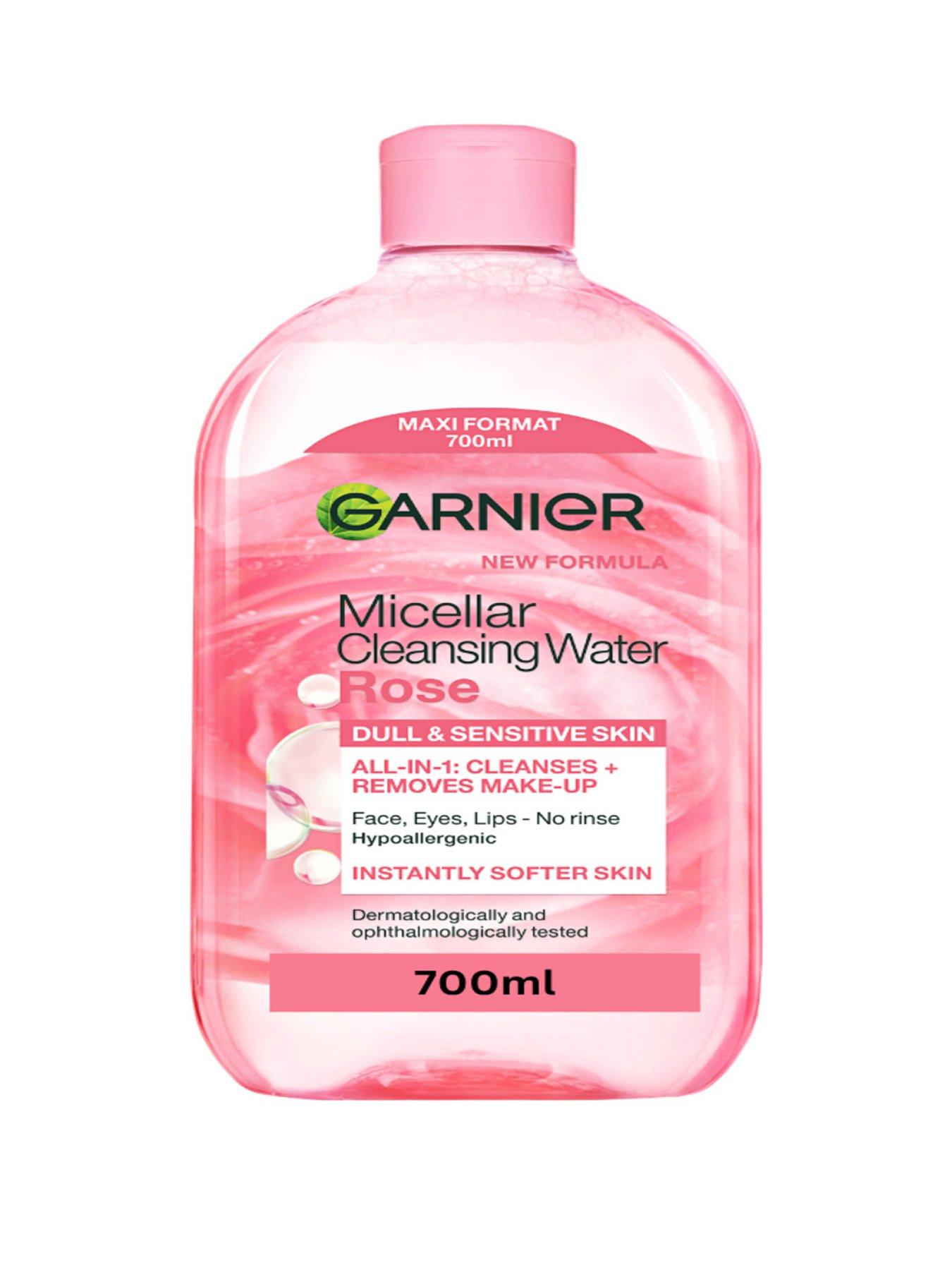 Image 1 of 2 of Garnier Micellar Rose Cleansing Water, Glow Boosting Face and Eye Make-Up Remover &amp; Cleanser for Dull and Sensitive Skin 700ml