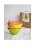  image of kitchencraft-kitchen-craft-glazed-ceramic-set-of-4-bowls