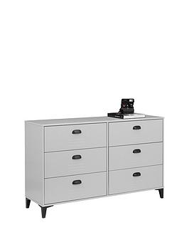 Product photograph of Julian Bowen Laker 6 Drawer Wide Chest from very.co.uk