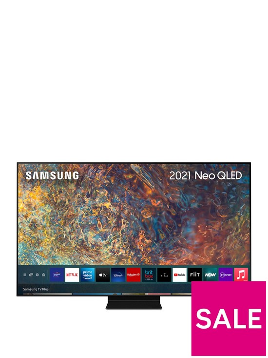 front image of samsung-2021-65-inch-qn90a-flagship-neo-qled-4k-hdr-2000-smart-tv-black