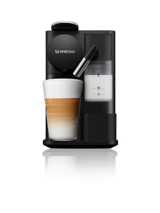 front image of nespresso-lattissima-one-coffee-machine-by-dersquolonghi-en510w-black
