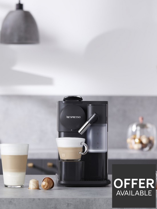 stillFront image of nespresso-lattissima-one-coffee-machine-by-delonghi-en510w-blacknbsp
