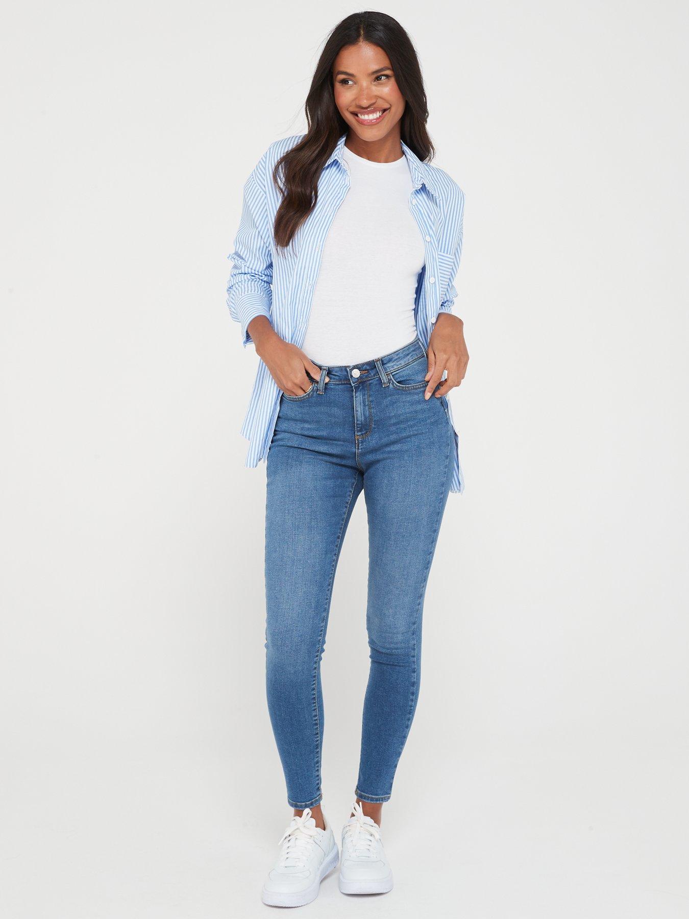 Image 3 of 6 of Everyday Short&nbsp;Florence High Rise Skinny&nbsp;Jeans - Mid Wash