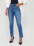  image of v-by-very-short-isabelle-high-rise-slim-leg-jean-mid-wash