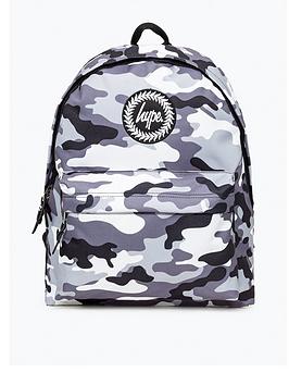 Hype Boys Mono Camo Backpack - Black/white/grey | very.co.uk