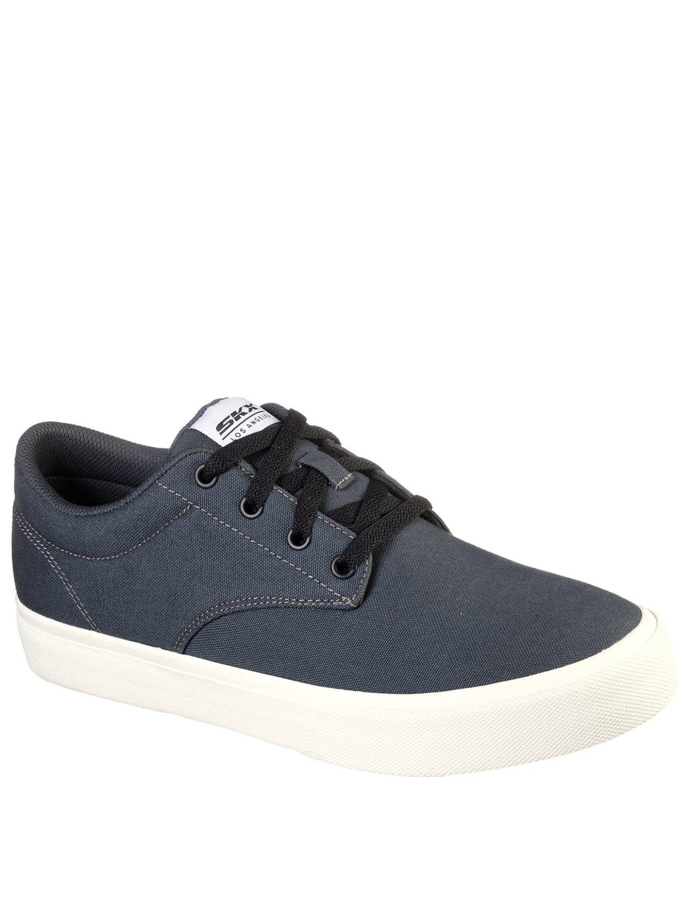 Skechers Canvas Lace-Up Vulcanized Sneaker W/ Air-Cooled Memory Foam ...
