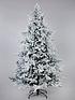  image of 8ft-bell-shaped-real-look-pre-lit-frosted-christmas-tree