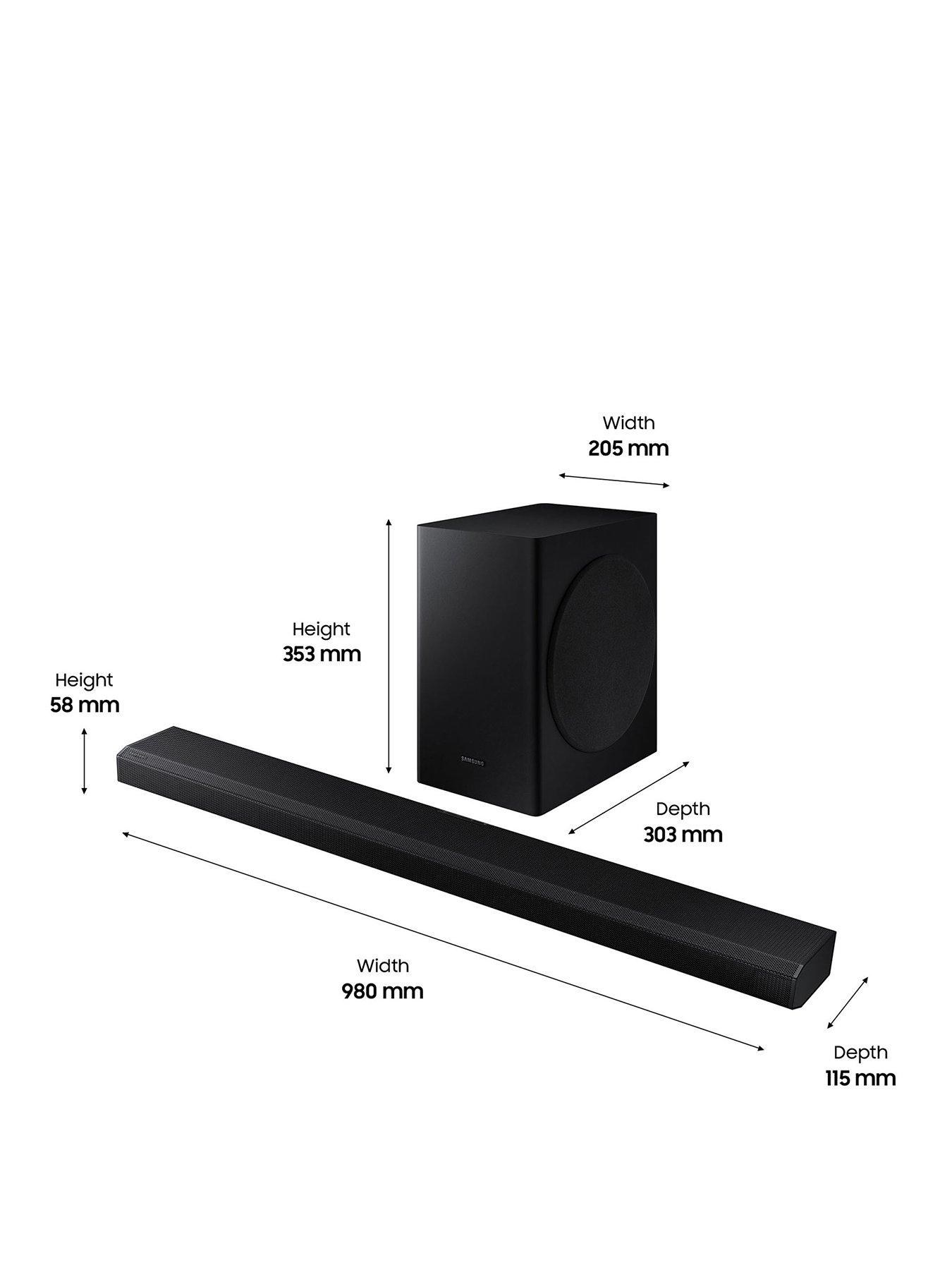 Samsung Q70t 3 1 2ch Cinematic Soundbar With Dolby Atmos And Dts X Very Co Uk