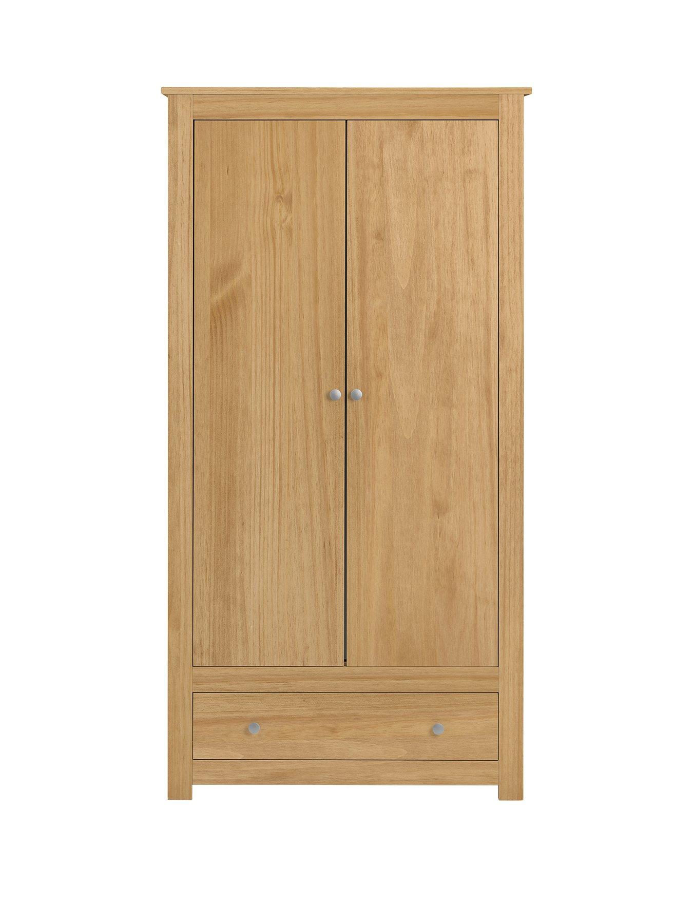 Product photograph of Julian Bowen Radley Wardrobe - Waxed Pine from very.co.uk