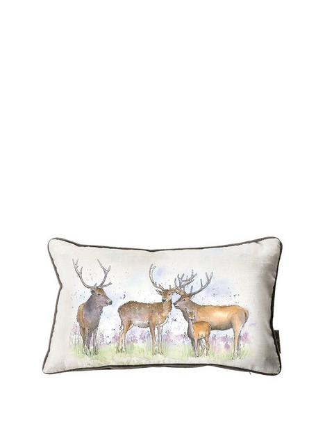 kilburn-scott-stags-watercolour-cushion