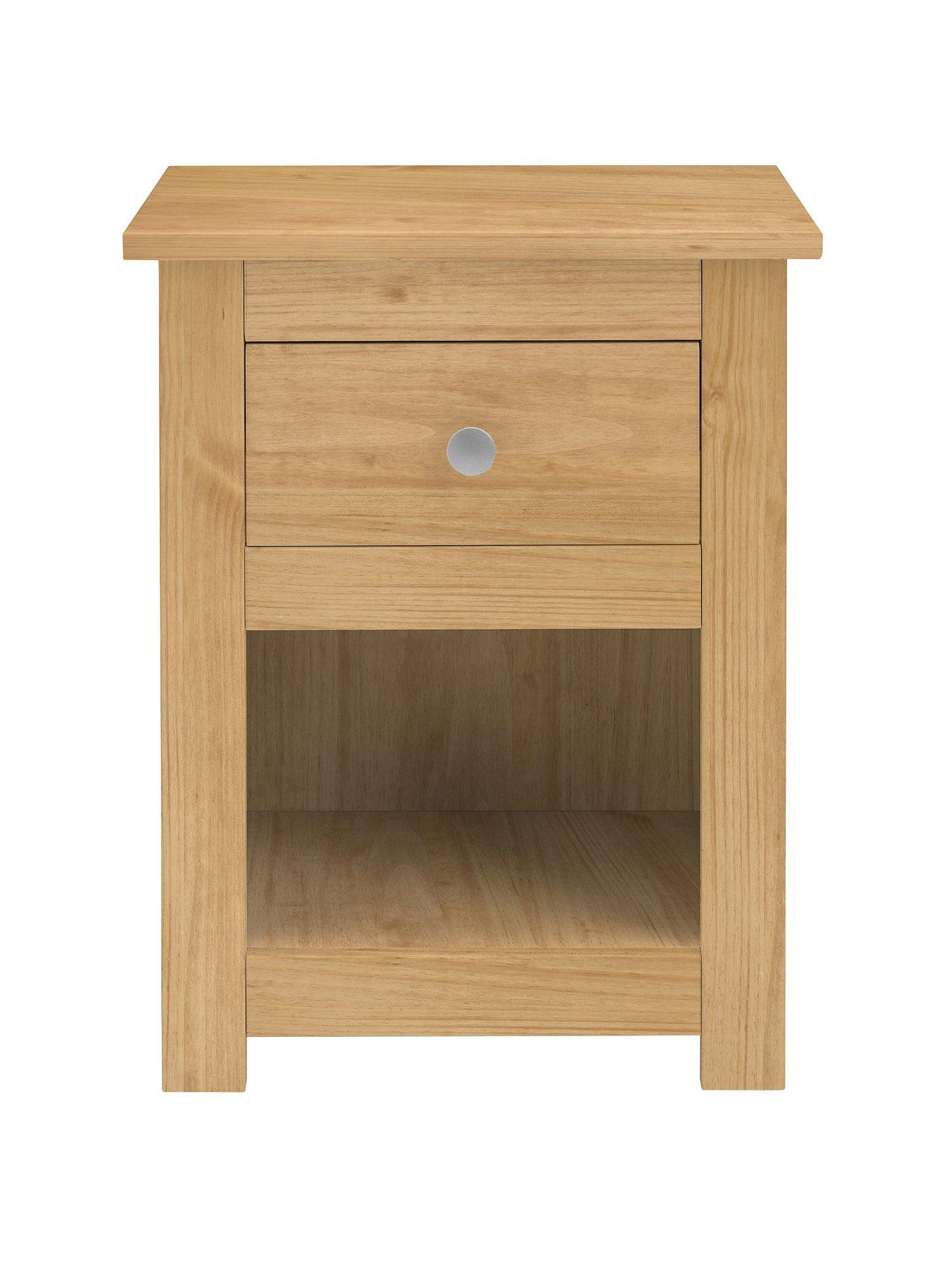 Product photograph of Julian Bowen Radley Bedside - Waxed Pine from very.co.uk