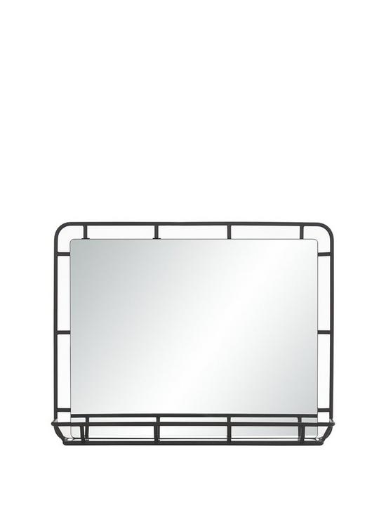 front image of nova-wall-mirror-with-shelf