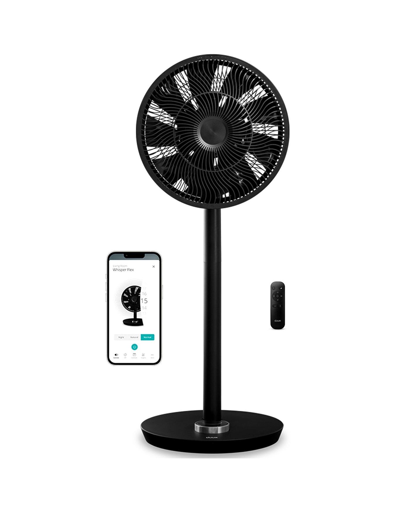 Product photograph of Duux Whisper Flex Smart Wireless Fan - Black from very.co.uk