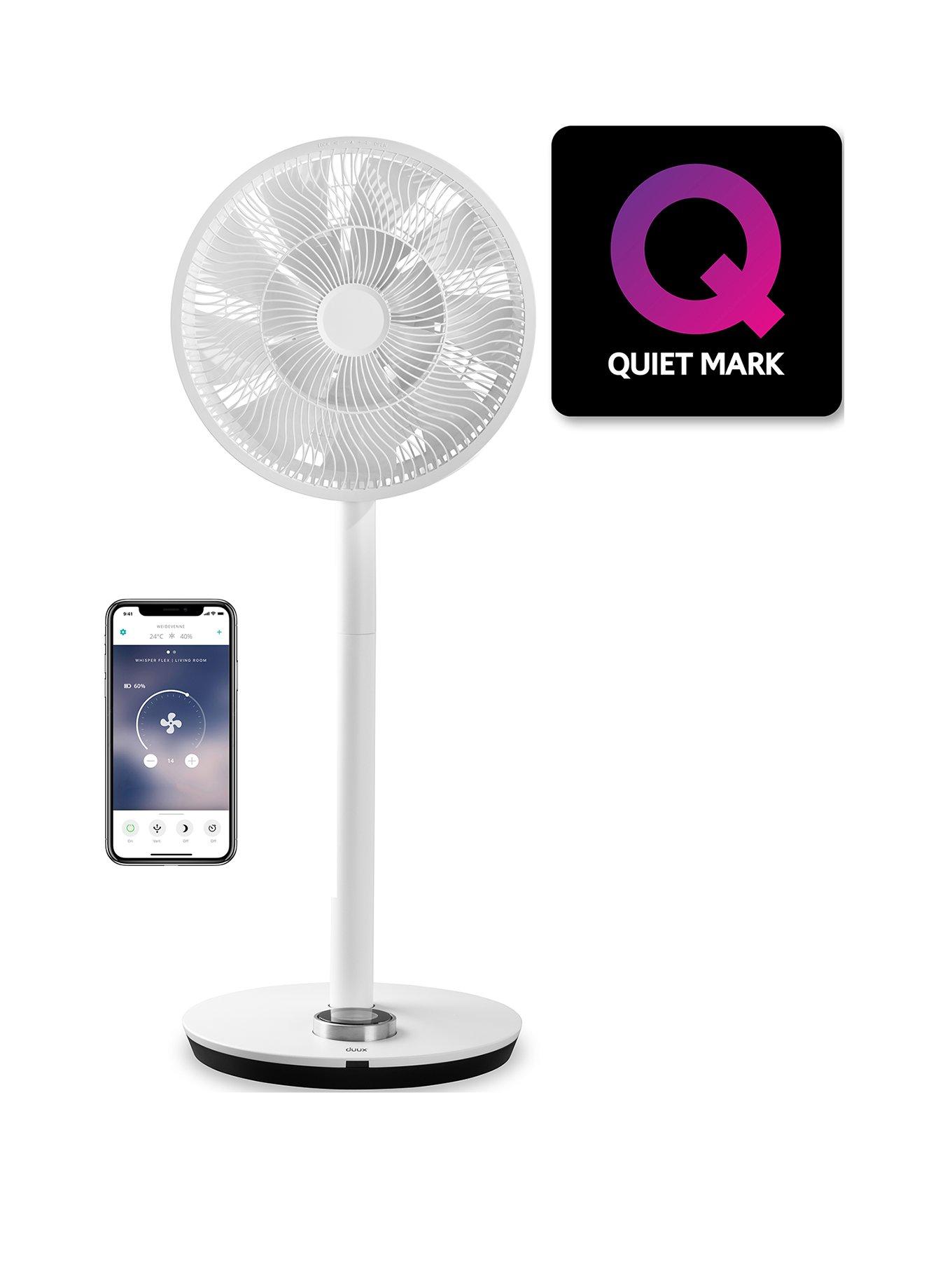 Product photograph of Duux Whisper Flex Smart Wireless Fan - White from very.co.uk