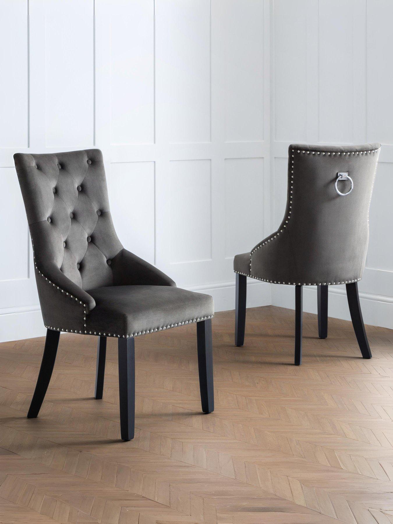 Product photograph of Julian Bowen Set Of 2 Veneto Knockerback Chairs from very.co.uk