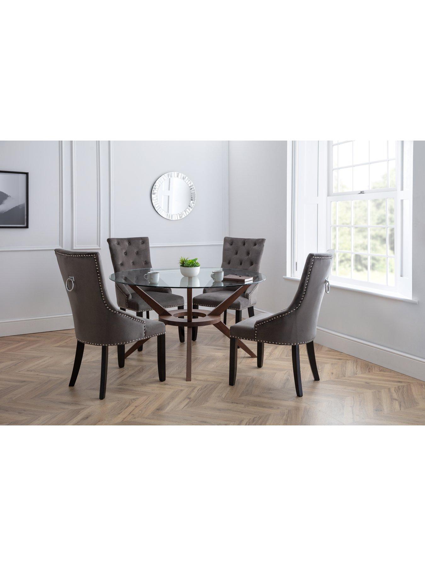 Julian Bowen Chelsea Large 140Cm Dining Table + 4 Veneto Chairs