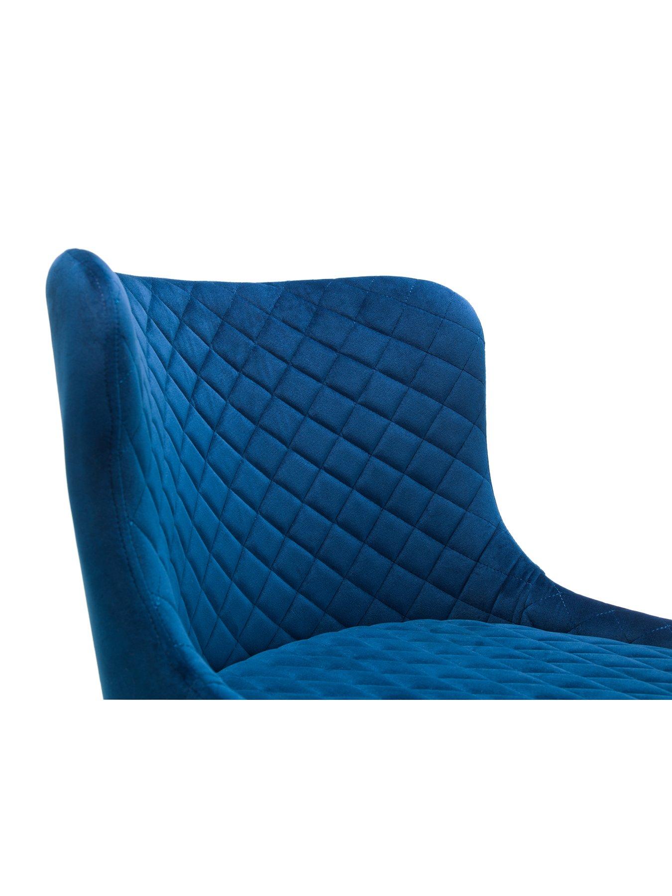 Image 4 of 5 of Julian Bowen Luxe Velvet Bar Stool - Blue