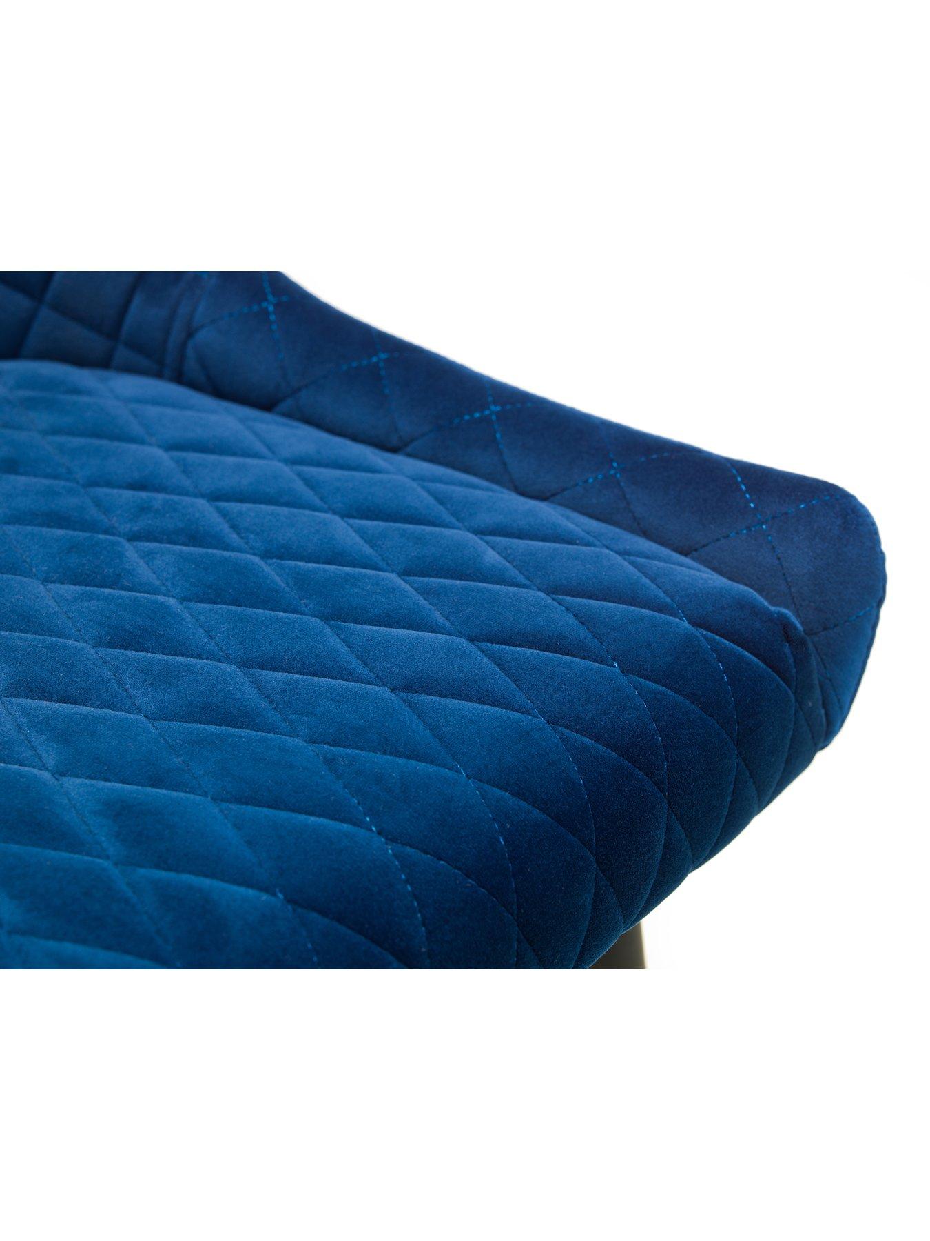 Image 5 of 5 of Julian Bowen Luxe Velvet Bar Stool - Blue
