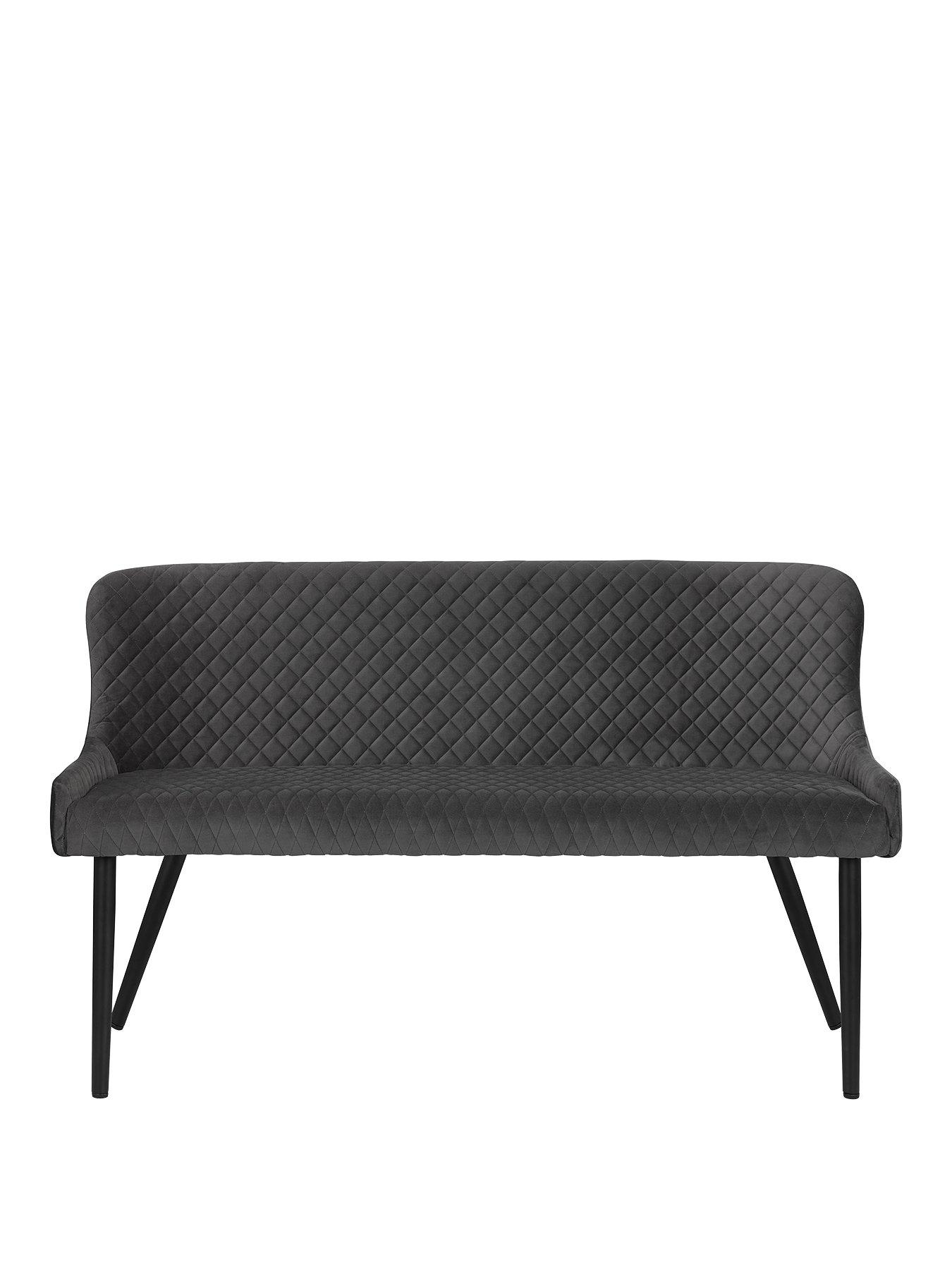 Julian Bowen Luxe High Back Bench Grey Very.co.uk