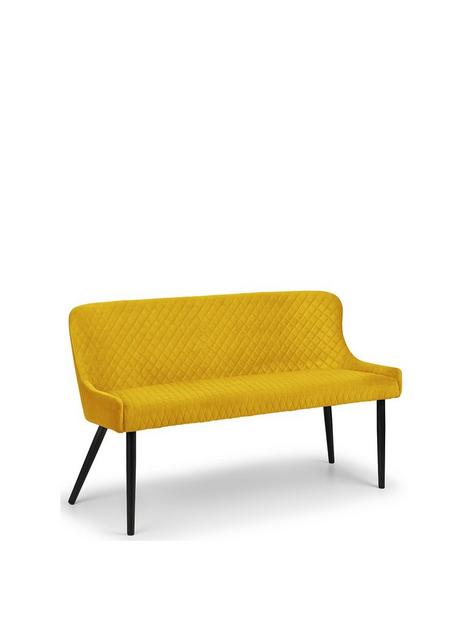 julian-bowen-luxe-high-back-bench-mustard