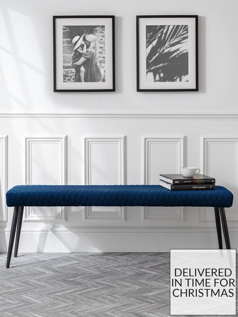 julian-bowen-luxe-velvet-low-bench-blue