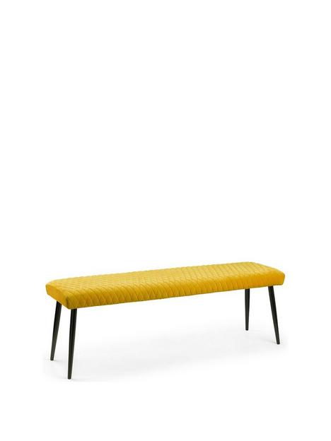 julian-bowen-luxe-low-bench-mustard