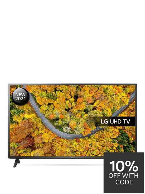 front image of lg-50up75006lf-50-inch-4k-ultra-hd-hdr-smart-tv-black