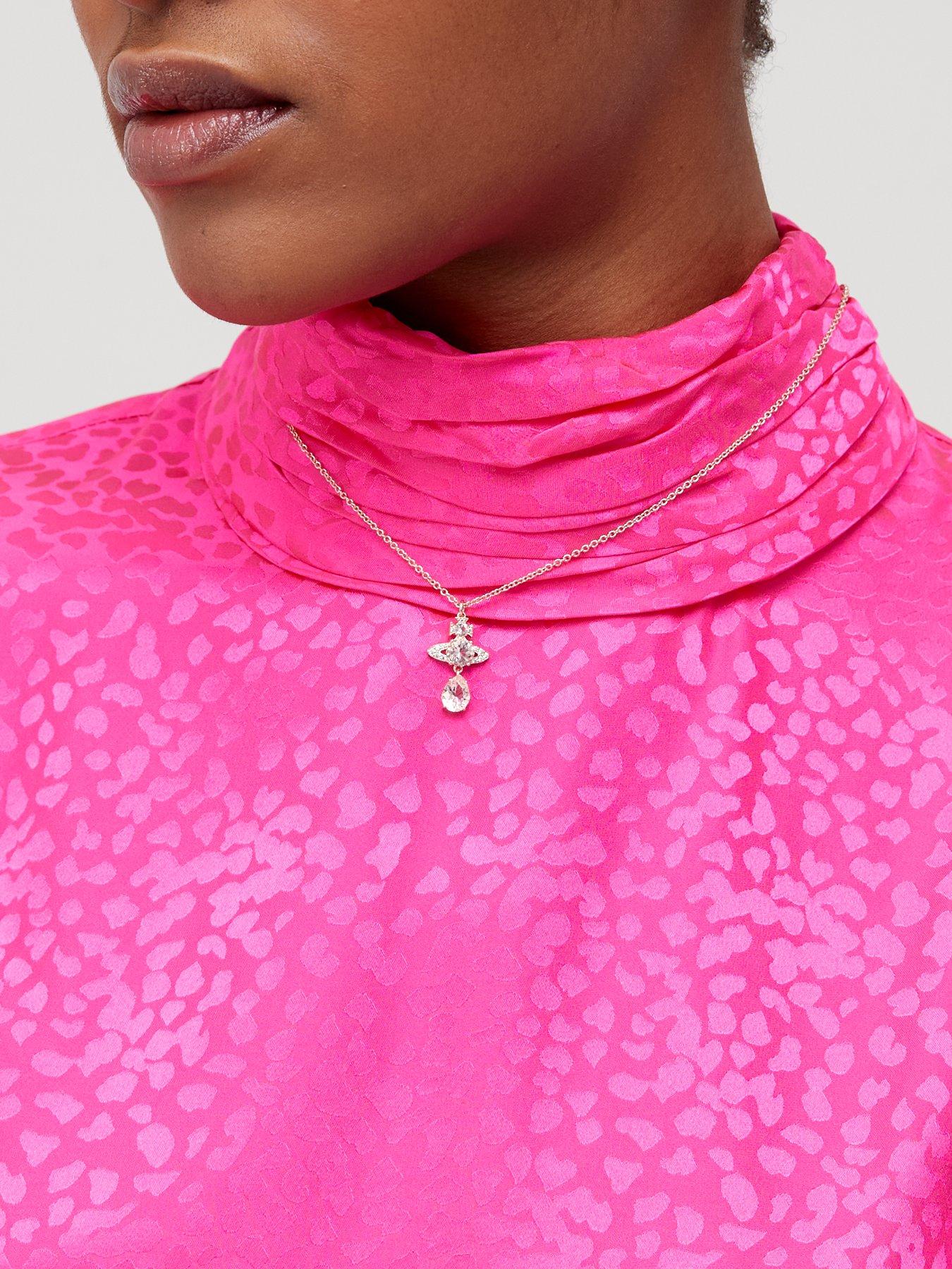 Vivienne Westwood Ismene Drop Pendant Pink very.co.uk