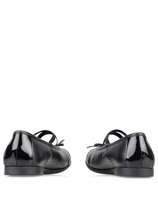 stillFront image of start-rite-girlsnbspidol-patent-leather-slip-onnbspschool-shoes-with-bow-black