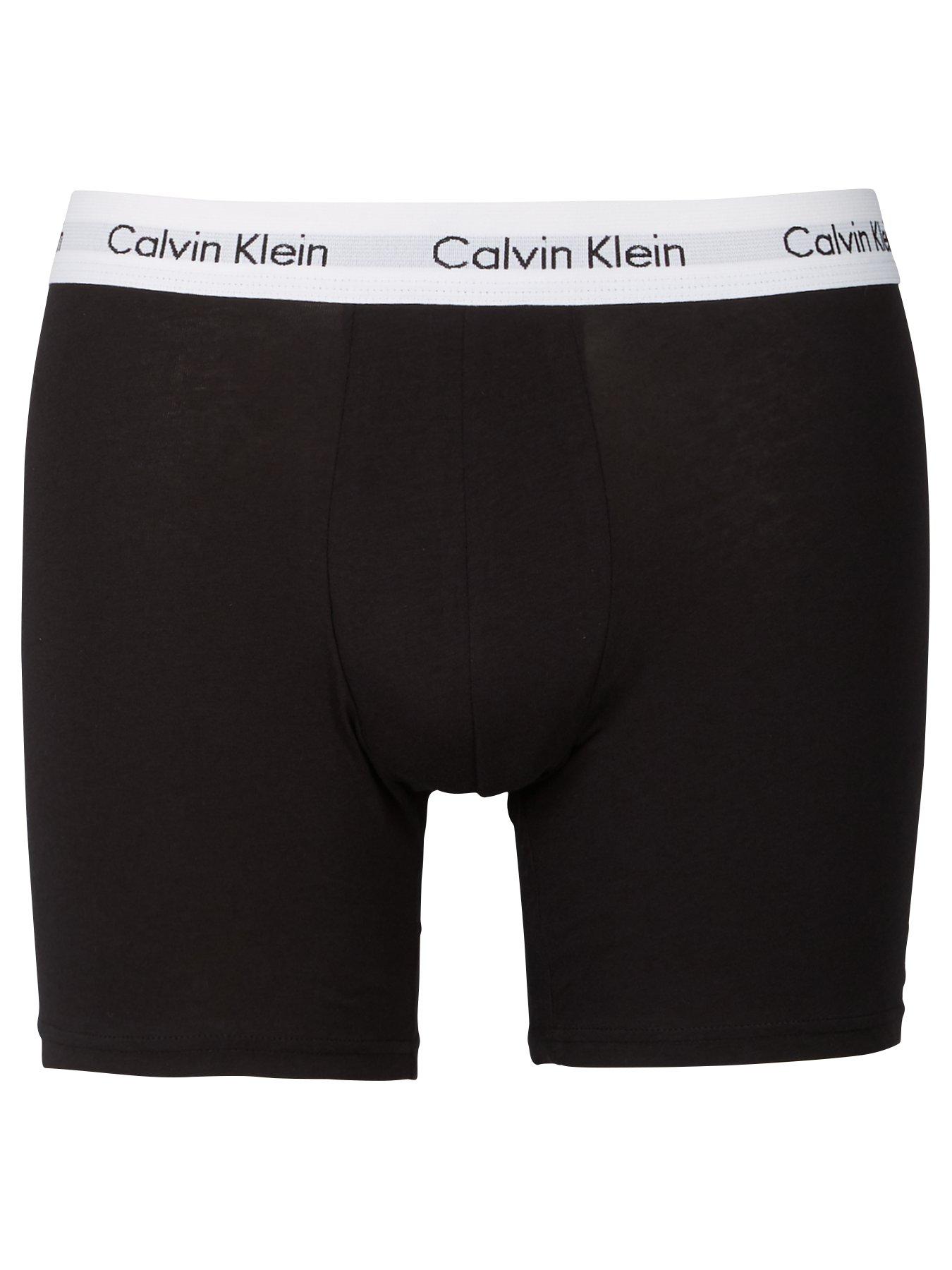 Calvin Klein 3 Pack Boxer Briefs - Black | Very.co.uk