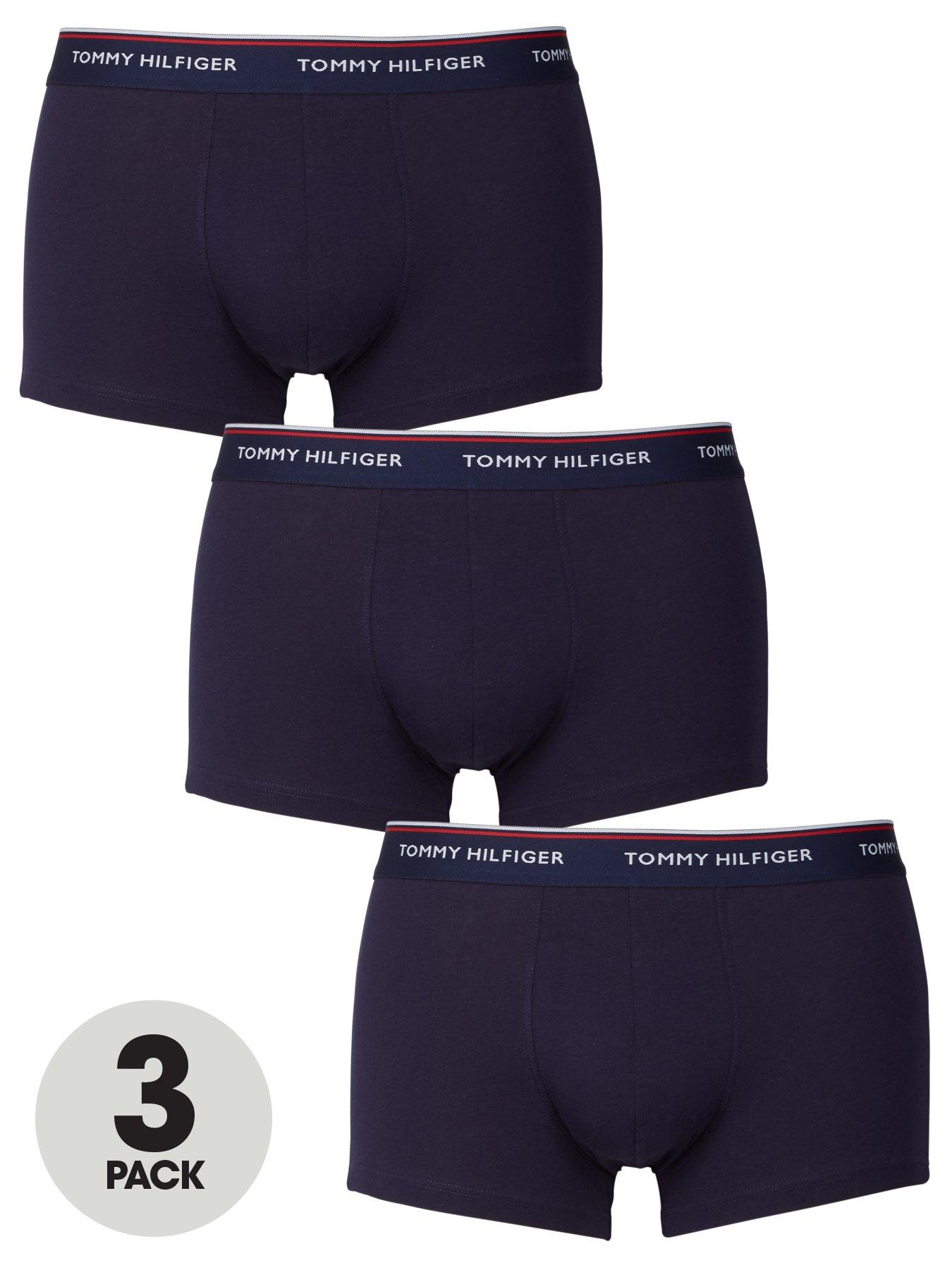 Image 1 of 3 of Tommy Hilfiger Low Rise Trunk 3 Pack Boxers - Navy