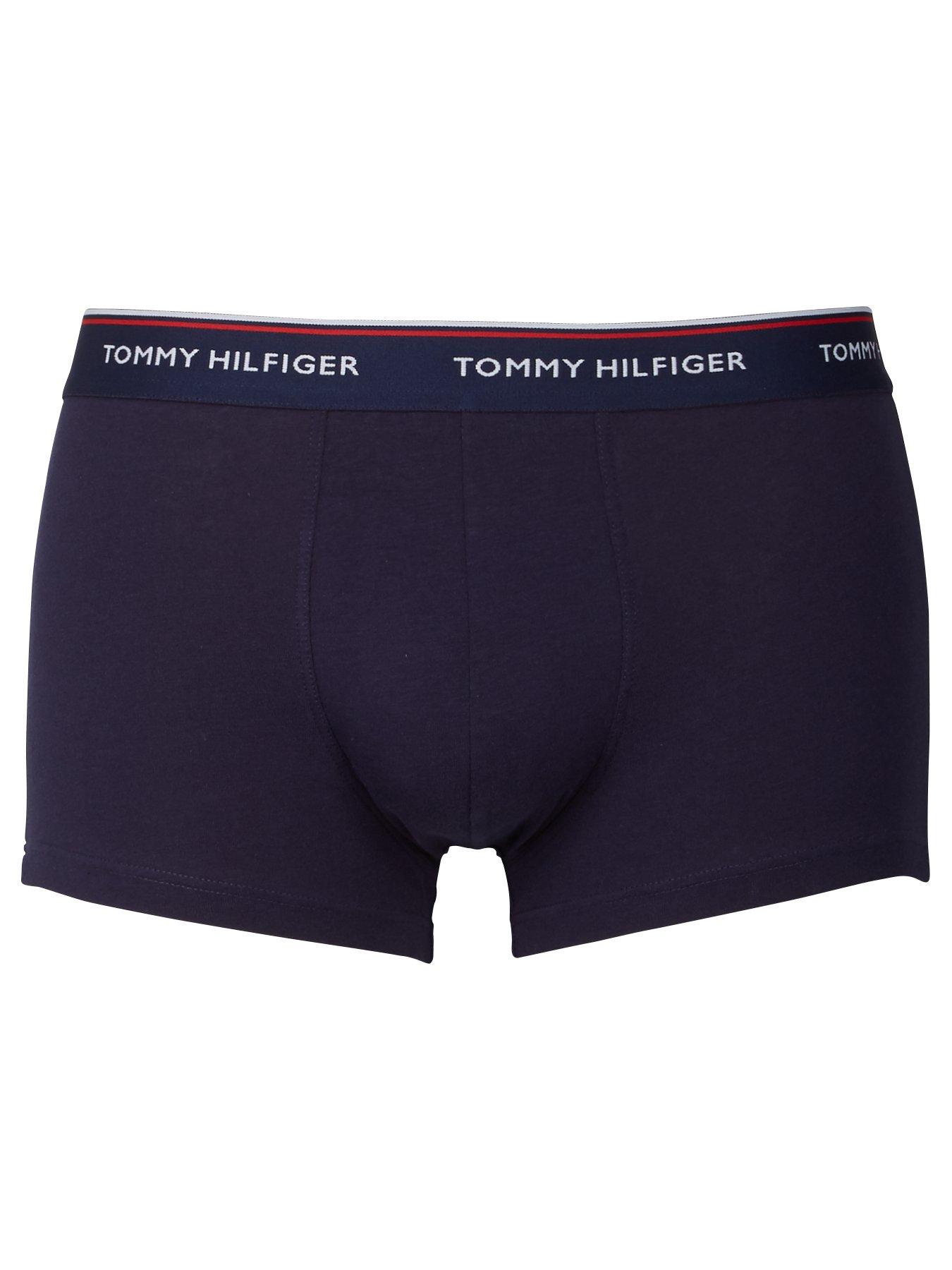 Image 2 of 3 of Tommy Hilfiger Low Rise Trunk 3 Pack Boxers - Navy