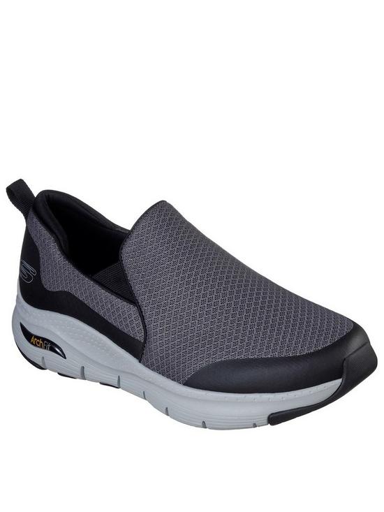 Skechers Arch Fit Banlin - Charcoal Black | very.co.uk