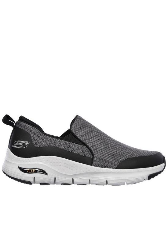 Skechers Arch Fit Banlin - Charcoal Black | very.co.uk