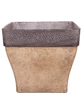 Product photograph of Diablo Square Brown Planter 36cm from very.co.uk