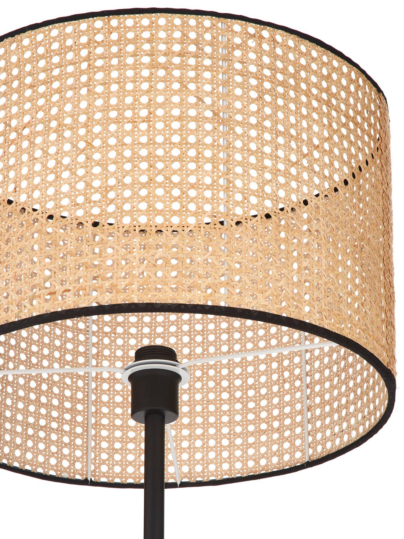 Image 3 of 5 of Very Home Natural Cane Floor Lamp