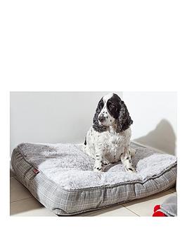 Product photograph of Zoon Grey Plaid Gusset Mattress - Large from very.co.uk