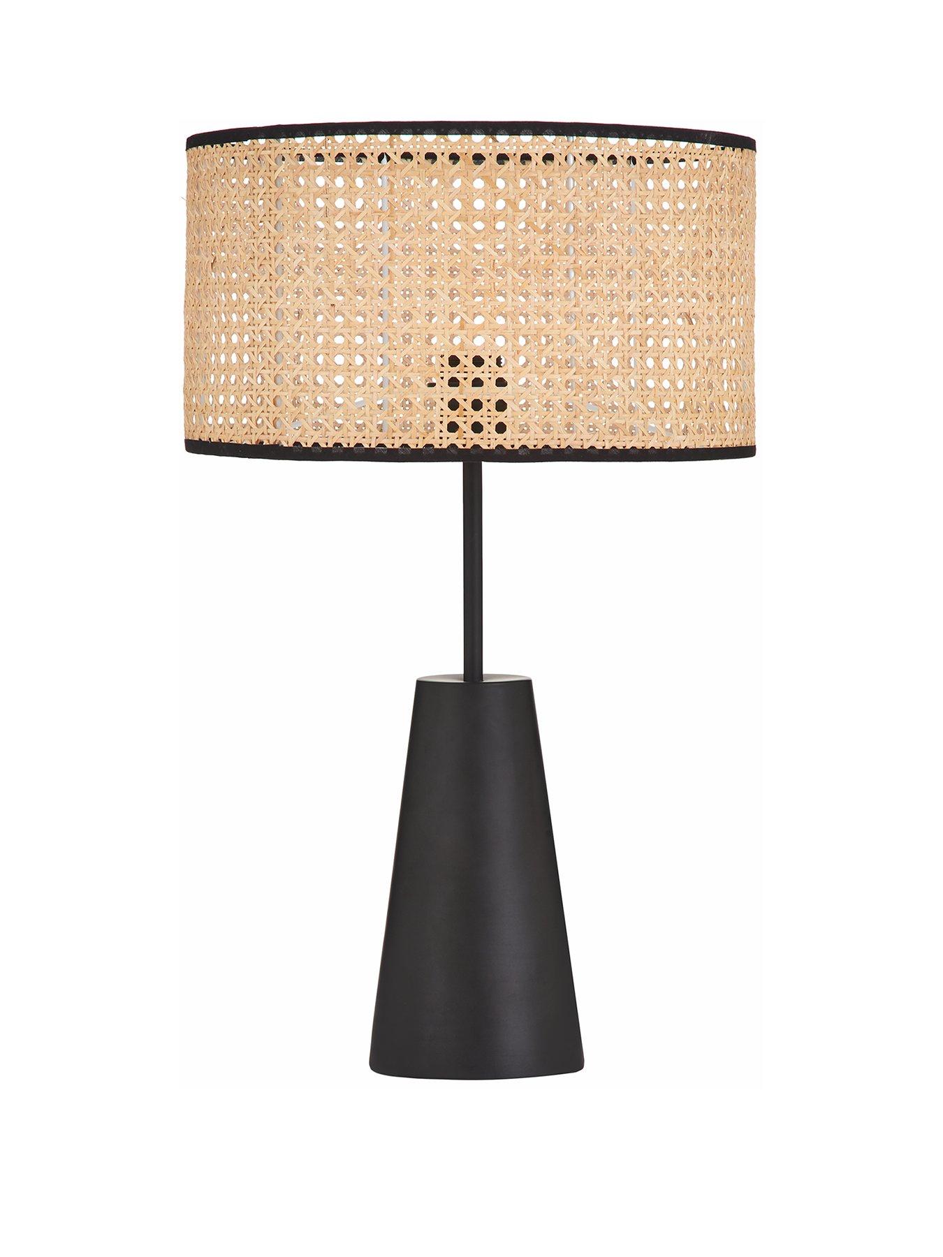 Product photograph of Natural Cane Table Lamp from very.co.uk