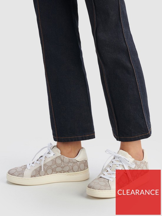 stillFront image of coach-lowline-jacquard-trainers-off-white