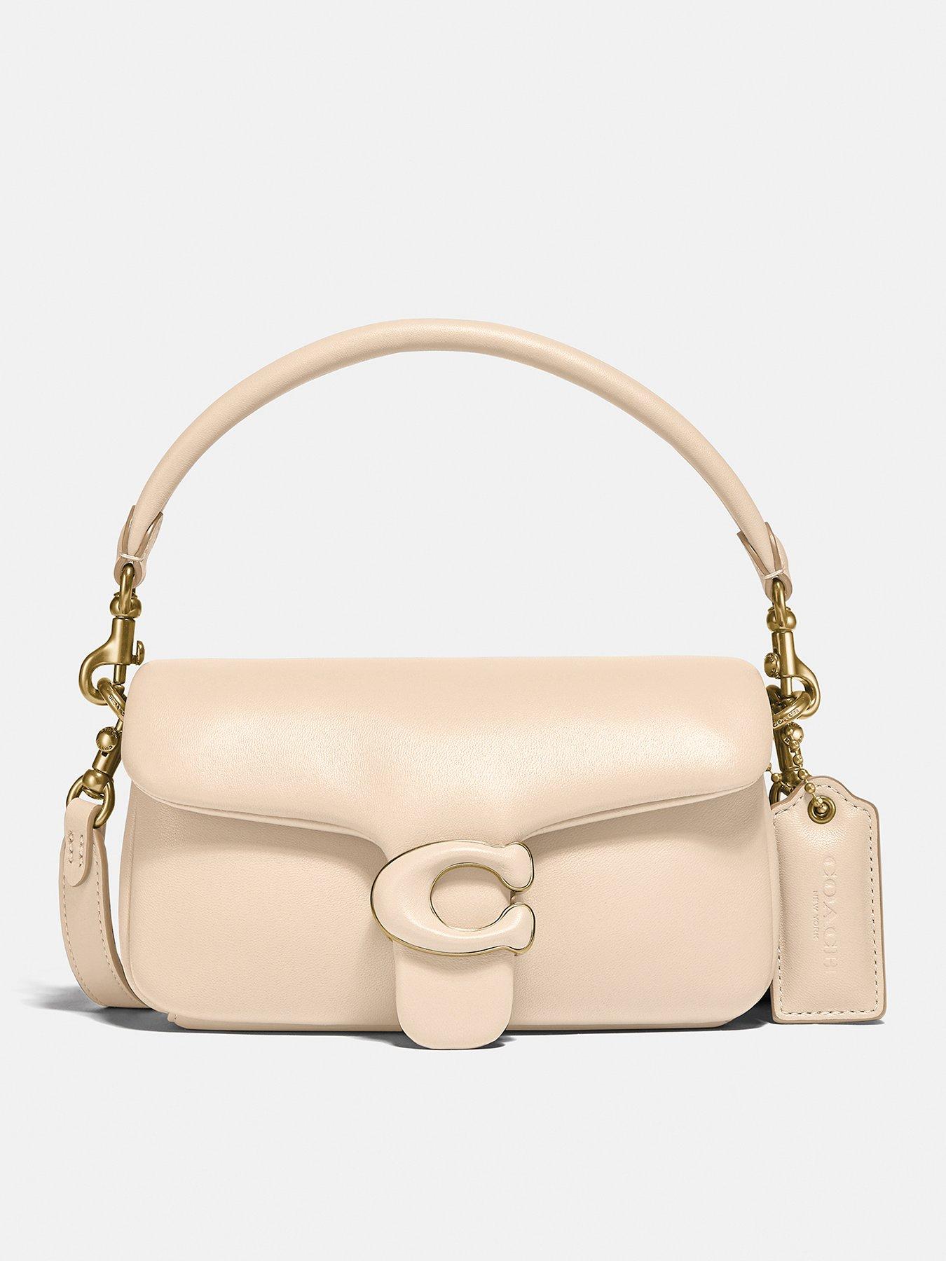 COACH Pillow Tabby Small Leather Shoulder Bag Ivory very.co.uk