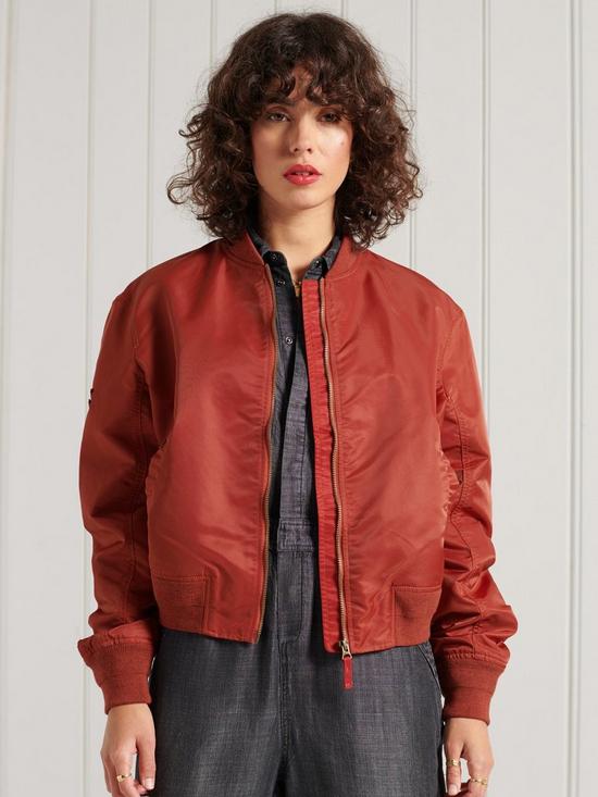 front image of superdry-ma1-bomber-jacketnbsp--red