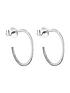  image of the-love-silver-collection-sterling-silver-classic-half-hoops-studs