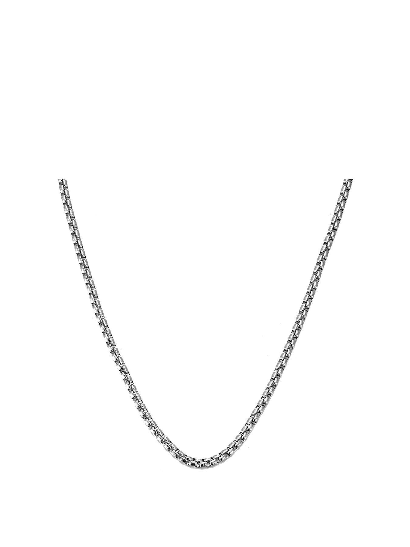 Product photograph of Men S 20 Roller Box 4mm Steel Chain from very.co.uk