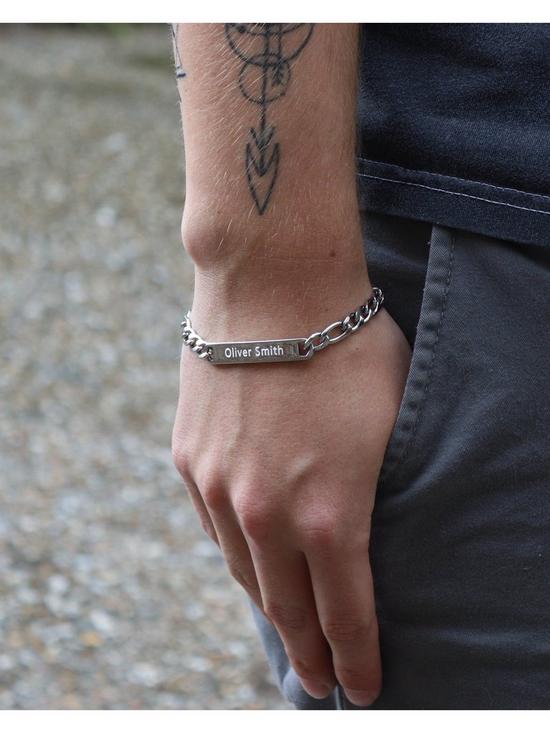 stillFront image of mens-personalised-id-bracelet