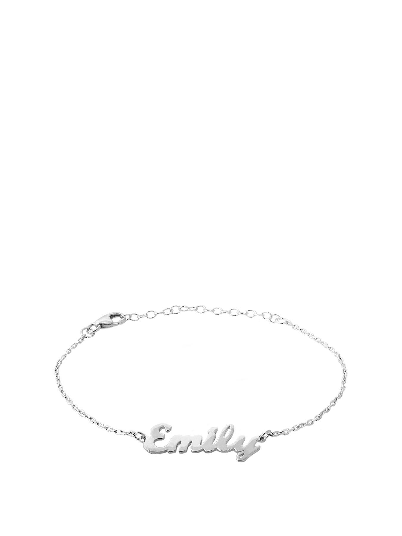 Sterling silver deals bracelet with name