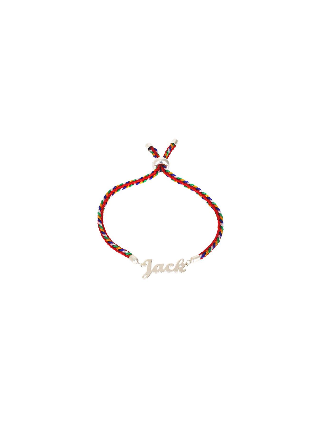 Image 3 of 6 of The Love Collection Children's Sterling Silver Cord Personalised Adjustable Name Bracelet