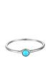  image of the-love-silver-collection-sterling-silver-turquoise-bezel-ring