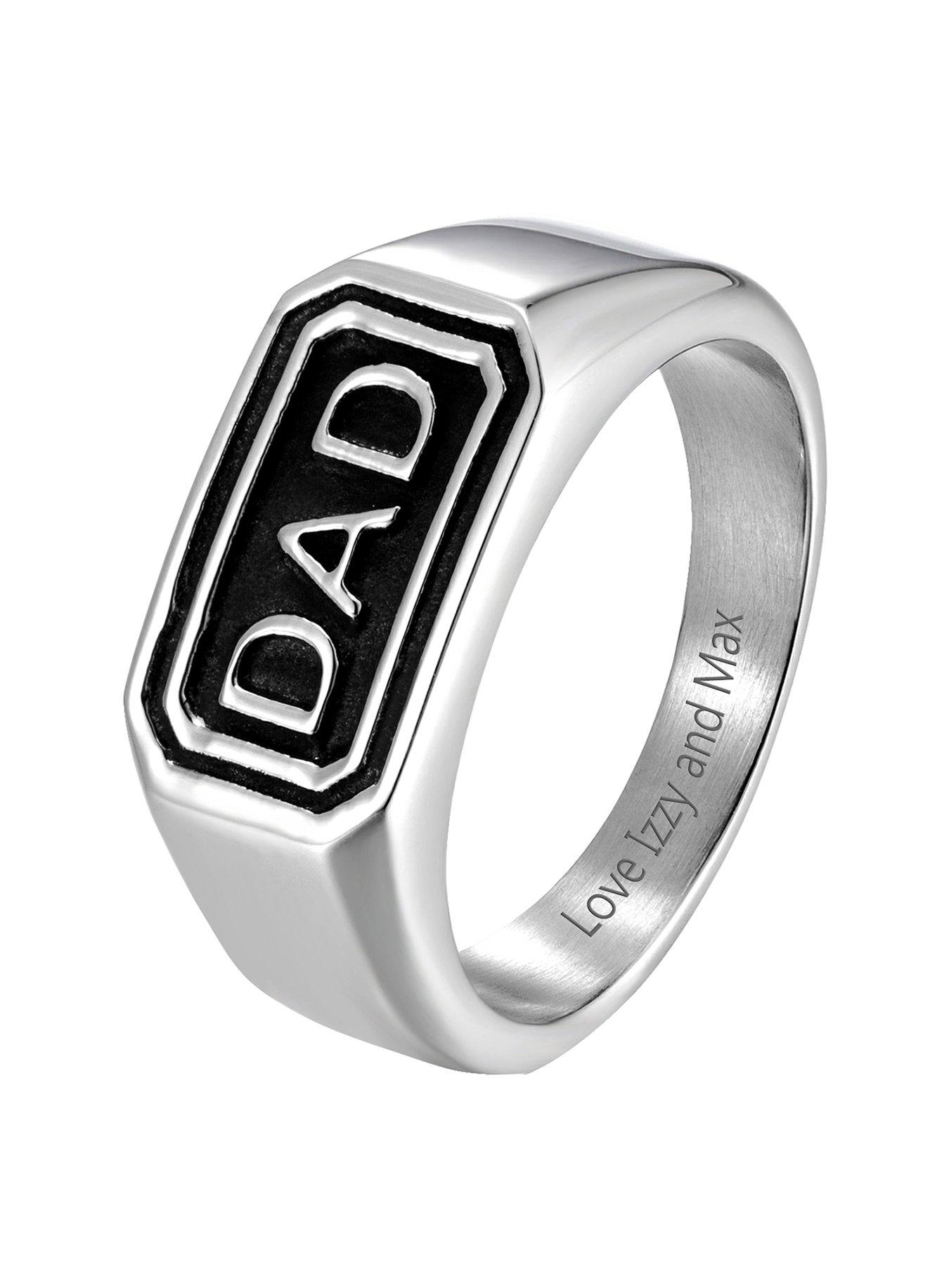 Mens personalised sale ring