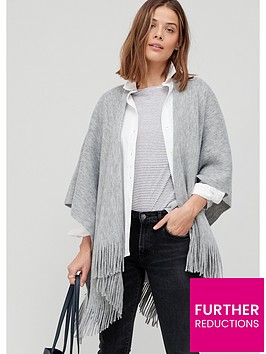 v-by-very-rib-knit-tassel-wrap-grey